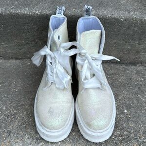 RARE Dr. Martens Molly Glitter platform boots size 8